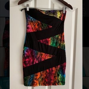 Body central strapless dress. Size S